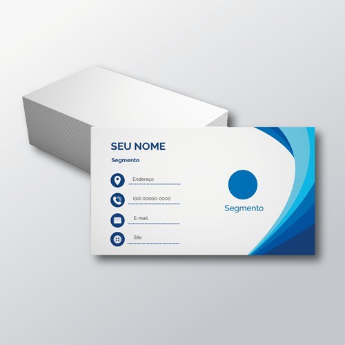 Cartão de Visitas Couché 250g 4x0 Frente